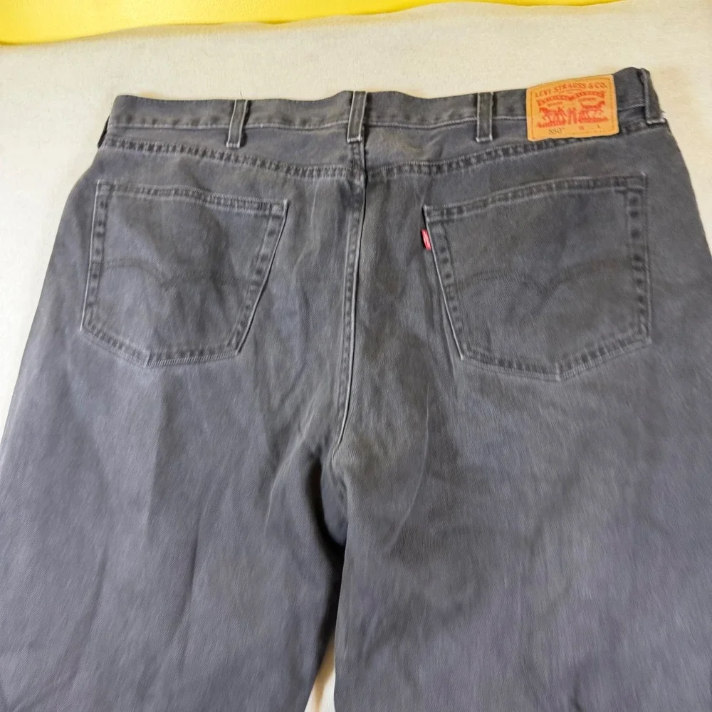 Levis 550 Relaxed Fit Tapered Leg Jeans Mens 42x34 Faded Black 01550-0260